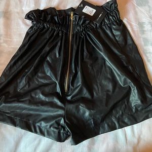 Leather shorts
